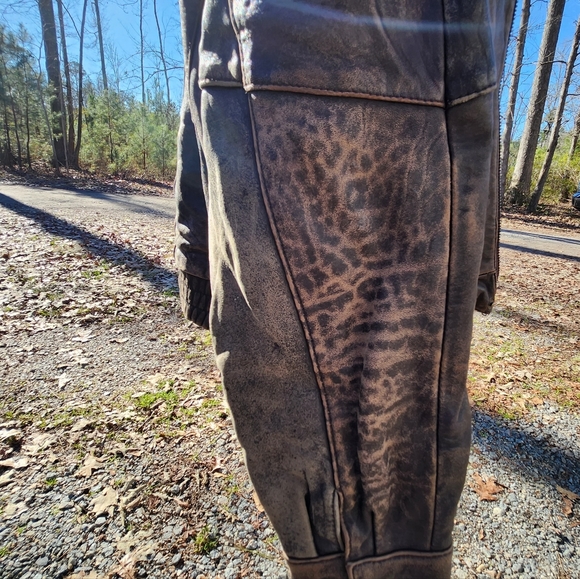 Vintage J.Park Original Distressed Leather Bomber Jacket - Picture 11 of 12